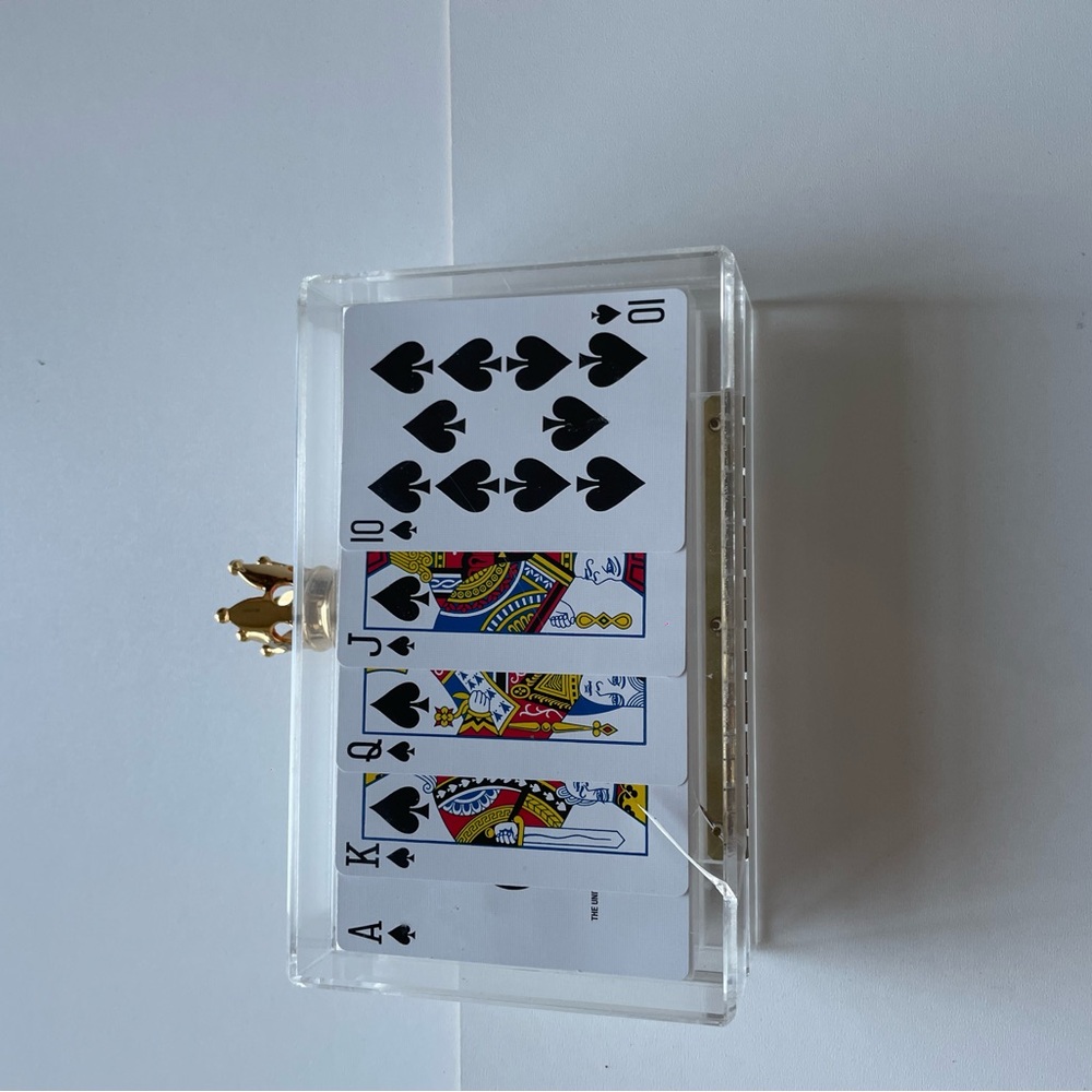 Clear Acrylic Playing Card Clutch View 4